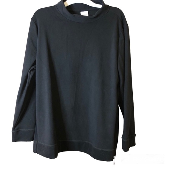 Chico’s Weekends Cozisoft‎ Baby Fleece Mockneck Side Zip Tunic Grey 3 - Picture 1 of 6